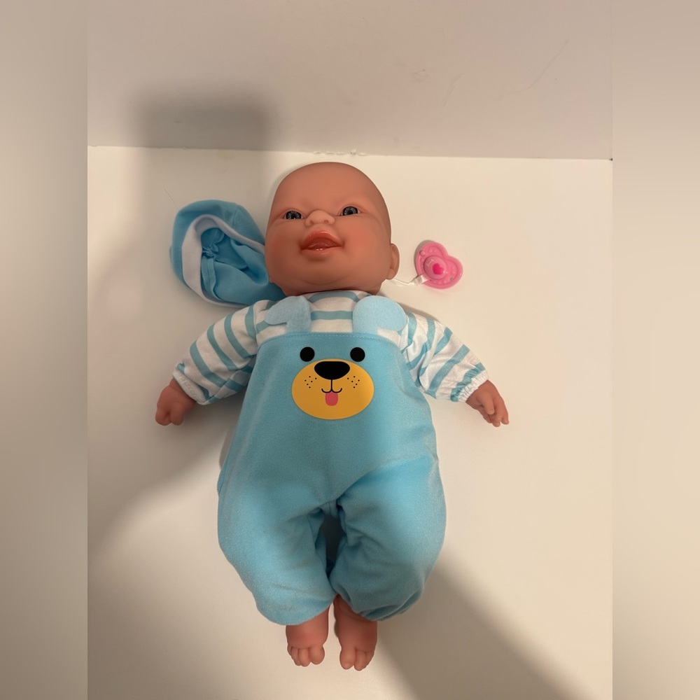 Berenguer Lifelike 14 Inch Chubby Vinyl/Cloth Baby Doll Blue Eyes Teeth
